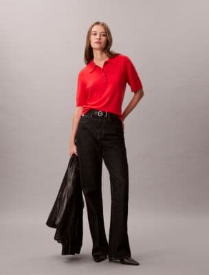 Merino Wool Polo Sweater