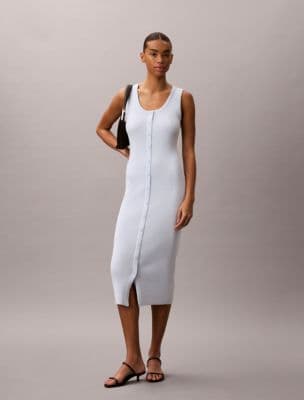 Smooth Cotton Midi Dress