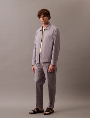 Cotton Blend Classic Zip Shirt Jacket
