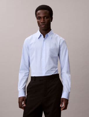 Cotton Stretch Gingham Slim Button-Down Shirt