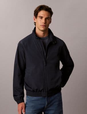 Nylon Grid Bomber Jacket