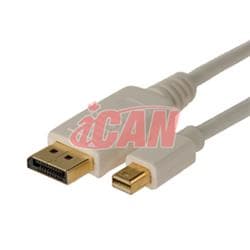 iCAN DisplayPort 公对 Mini DisplayPort 公 32AWG 电镀金线, 10ft