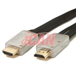 iCAN Premium Câble HDMI 2.0 UltraHD 3D 4K LAN plat sous le tapis, 15 ft