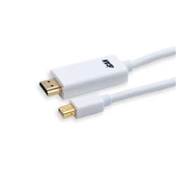 iCAN Mini DisplayPort 公头 转 HDMI 公头, 金色镀层, 32AWG 线缆, 3FT