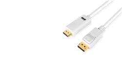 iCAN 28AWG 1080p DisplayPort 转 HDMI 线, M/M, 镀金, 15FT, 白色