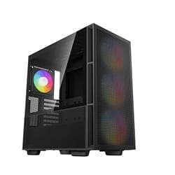 DeepCool CH560 ATX Airflow case, 3x Pre-Installed 140mm ARGB Fans, Bl