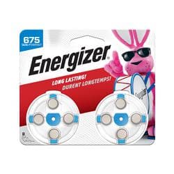 ENERGIZER 675 1.4V Zinc-Oxide Pile pour appareil auditif 8 Pack (AZ675DP8)