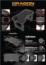 DragonWar RGB Gaming Desk(Open Box)