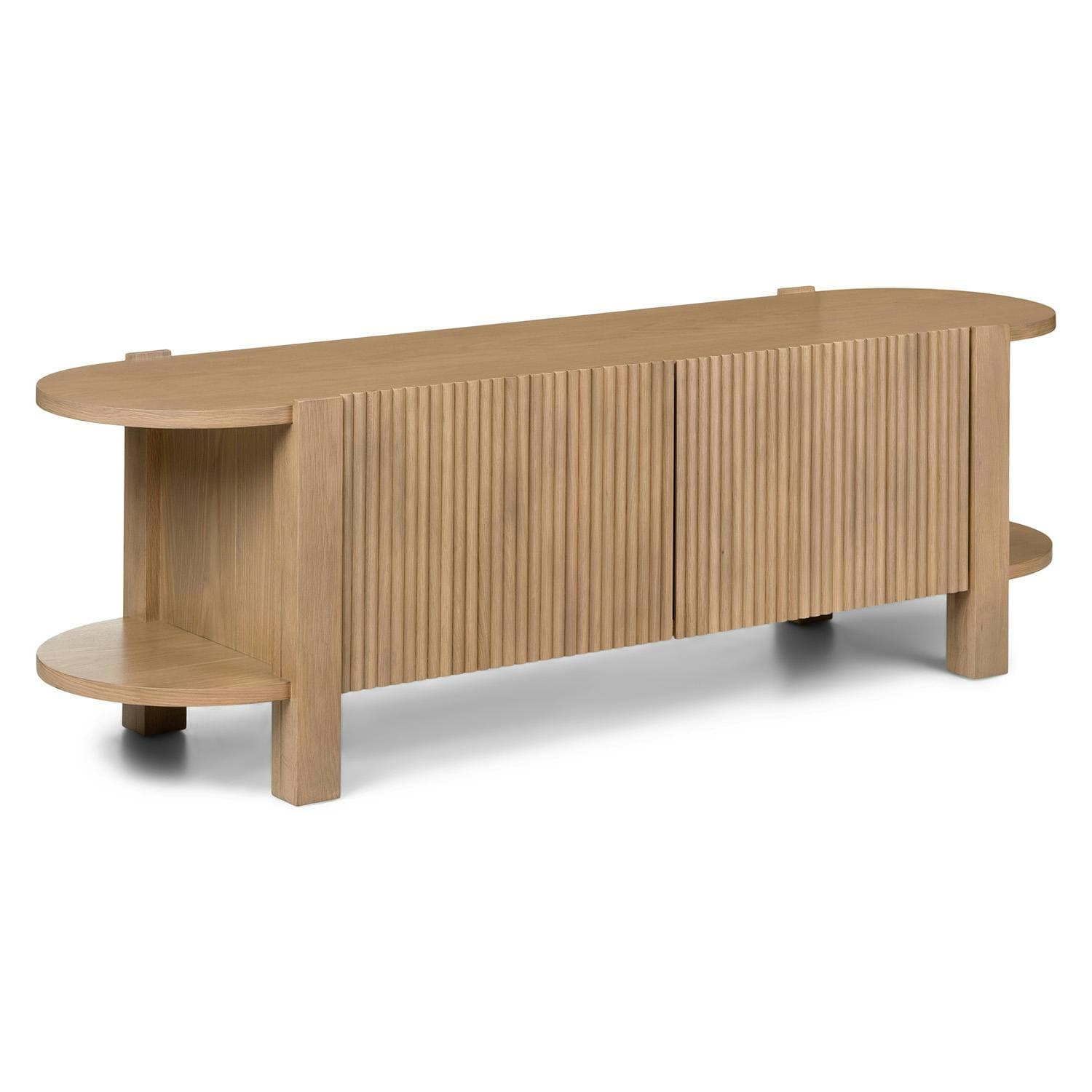 Fortra 62.5" 低矮多媒体柜 - White Oak