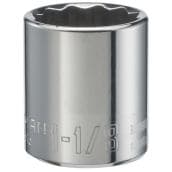 CRAFTSMAN SAE 12-Point Shallow Socket - Steel - Drive 1 1/8-in x 1/2-in