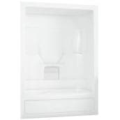 Maax Aspen Tub Shower with Right-Hand Drain - 3-Pieces - Acrylic - White - 60-in x 32-in x 85-in