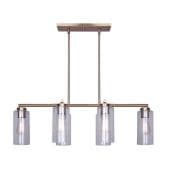 Canarm Jett 6-Light Gold Modern Clear Glass Chandelier