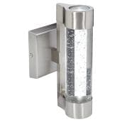 Voltz Bubble Glass LED Wall Sconce Light - Stainless Steel
