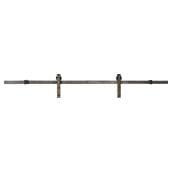 Colonial Elegance "Barn" Sliding Door Rail - 78 in. - Natural Steel