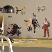 York Wallcoverings Peel & Stick Wall Decals Stars Wars VII Ensemble Cast