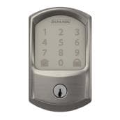 SCHLAGE Encode Satin Nickel 1-Cylinder Touch Screen Electronic Deadlock