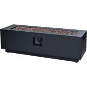 GHP Group Ellington 48 x 15-in 65,000-BTU Black Steel Outdoor Propane Gas Fire Table