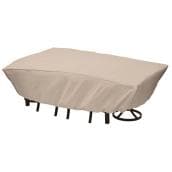 Mr. Bar-B-Q 114-in x 30-in x 72-in Beige Rectangle Patio Dining Set Cover