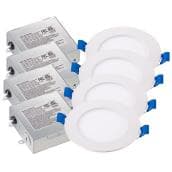 Bazz Recessed Light Kit - Dimmable - 4.25-in - White - 4-Pack