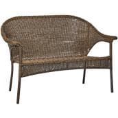 Bazik Spruce Hills 2-Seat Brown Woven Wicker Patio Loveseat