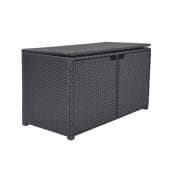allen + roth 469-L Black Steel/Wicker Deck Box
