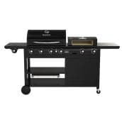 Bakerstone Outdoor Cooking Centre with Pizza Oven and Side Burner - Stainless Steel