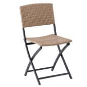 Bazik Bistro Bay 16.54 x 21.46-in Outdoor Folding Woven Wicker Chair