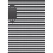 Studio Black and White Rectangular Outdoor Area Rug (5-ft x 7-ft)