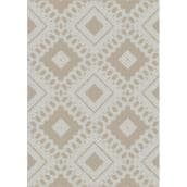 KO2 Lyle Beige Rectangle Outdoor 5 x 7-ft Polypropylene Area Rug
