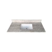 Luxo Marbre Vanity Top - Synthetic Marble - Grey Quartz - 49-in W x 22-in D
