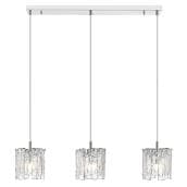 OVE Decors Rada 81.5-in 3-Light Pendant - Glass and Polished Chrome