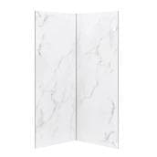 OVE Decors Arroyo Shower Wall Panel 48 x 80-in - White Marble