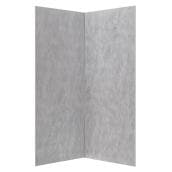 OVE Decors Lotus Corner Shower Panels 31 x 74-in Concrete Look - Set of 2
