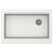 Landon & Co. 33-in x 22-in Flat White Single Undermount Apron Sink