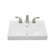 Project Source Lanvin White Porcelain Rectangular Drop-in Sink