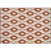Landon & Co. Red Circles Multicolor Outdoor Woven Area Rug 5-ft x 7-ft