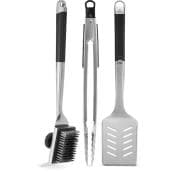 Napoleon Utensil Set for Grills in Stainless Steel with Brush - 3-Piece