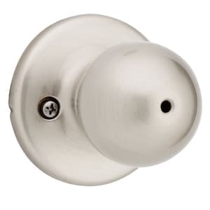 Elements Yukon Satin Nickel Bouton de porte intérieur pour intimité chambre/salle de bain