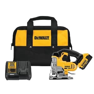 20V MAX Lithium-Ion Cordless Jig Saw Kit with 4Ah Battery, Charger and Bag