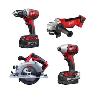 M18 18V Lithium-Ion Cordless Combo Tool Kit (4-Tool) W/ (2) 3.0Ah Batteries, Charger