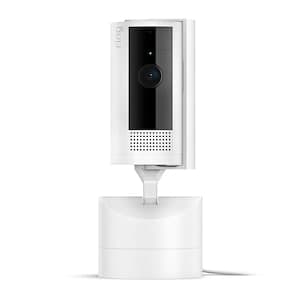 Pan-Tilt Indoor Cam White with HD 360° Horizontal Pan Coverage, Live View & Two-Way Talk