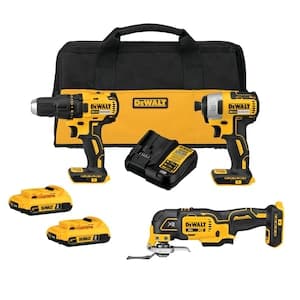 20V MAX Brushless Cordless Drill/Oscillating Tool 3-Tool Combo Kit w/ (2) 2Ah Batteries, Charger & Bag