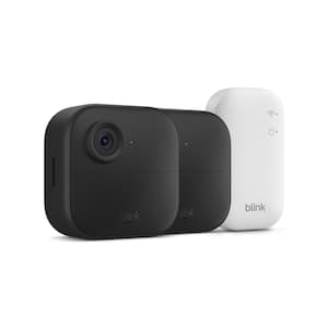 Outdoor 4-Core- Battery Operated Smart Security Camera System w/ 2-Cameras and Included Sync Module Core, Black