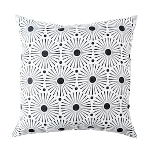 Sunny Mandela 16-inch x 16-inch Outdoor Toss Pillow in White , Set of 1