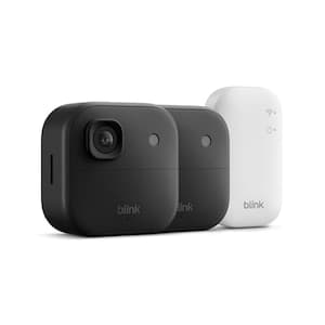 Outdoor 2K+ Wireless smart security camera, 2K video resolution, enhanced audio, two-year battery. Sync Module Core included — 2 Cam system Blk