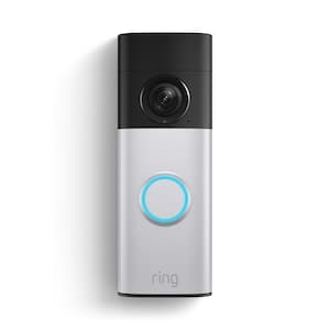 Battery Doorbell Plus (newest model), Retinal 2K with wide-angle video, up to 6x Enhanced Zoom, Night Vision, QR Battery Pack, Nickel Silver