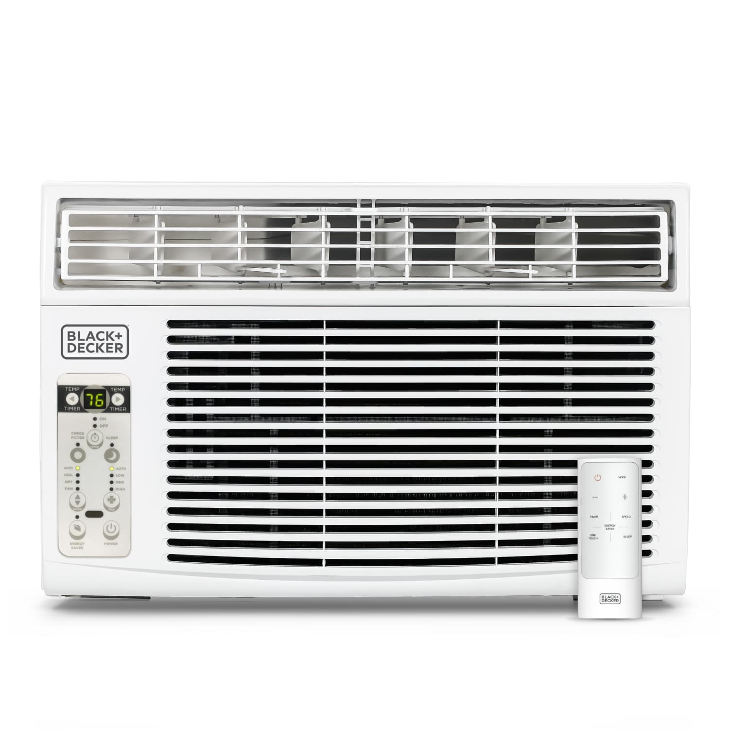 Black+Decker 3-in-1 Window Air Conditioner - 6000 BTU (250 sq ft Coverage) - Remote - White