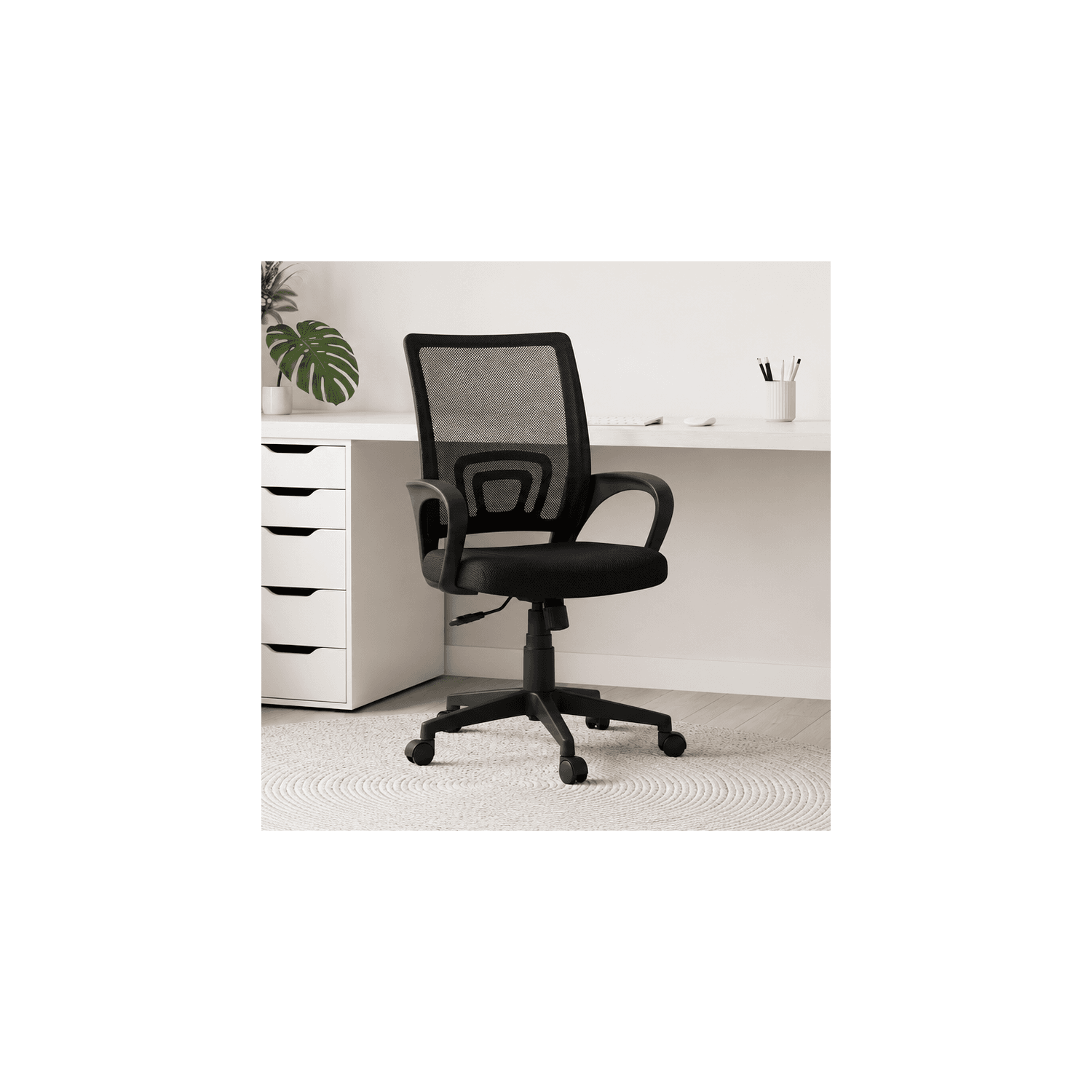 MotionGrey MC1 Ergonomic Breathable Mesh High Office Chair - Comfortable Computer Task Desk Chairs for Home Gaming and Executive Commercial Office - Black