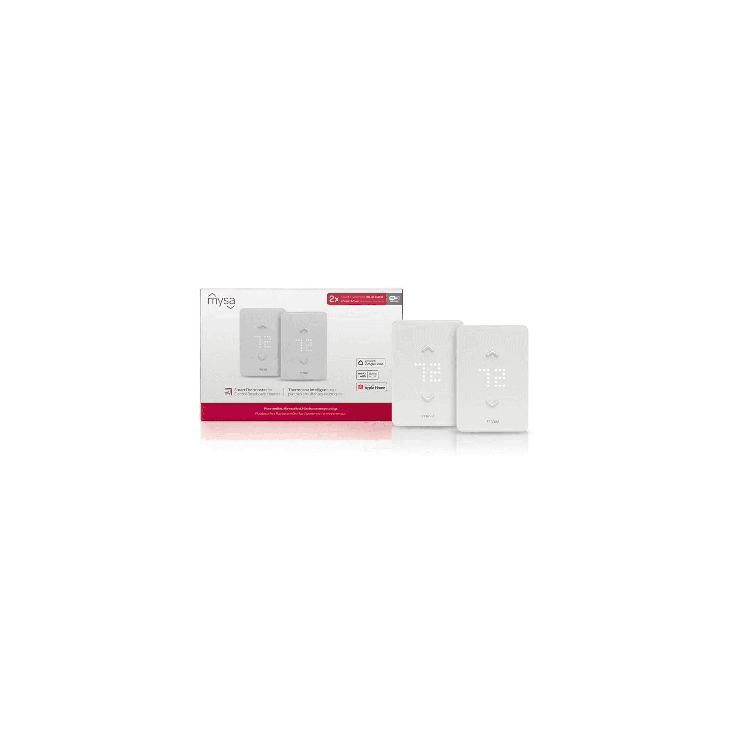 Mysa Smart Thermostatsfor Electric Baseboard Heating - Pack of 2