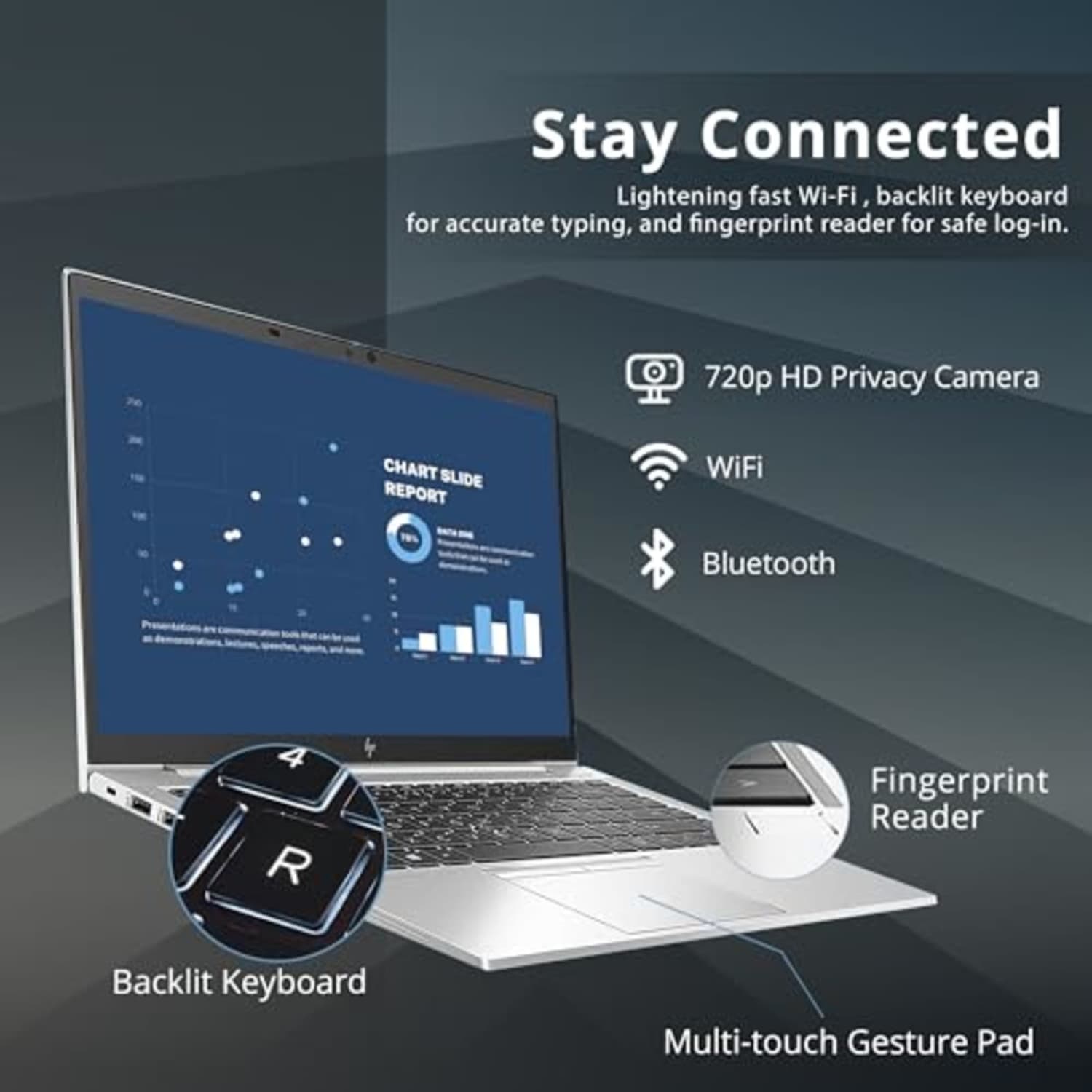 Refurbished (Excellent) HP EliteBook 845 G8 Laptop | 14" 1920x1080 FHD | Ryzen 5 Pro - 5650U - 256GB SSD Hard Drive - 16GB RAM | 6 cores @ 4.2 GHz Win 11 Pro Silver